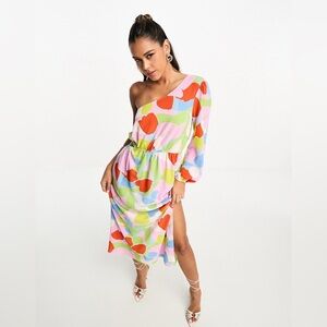 ASOS Colorful One-Shoulder Dress